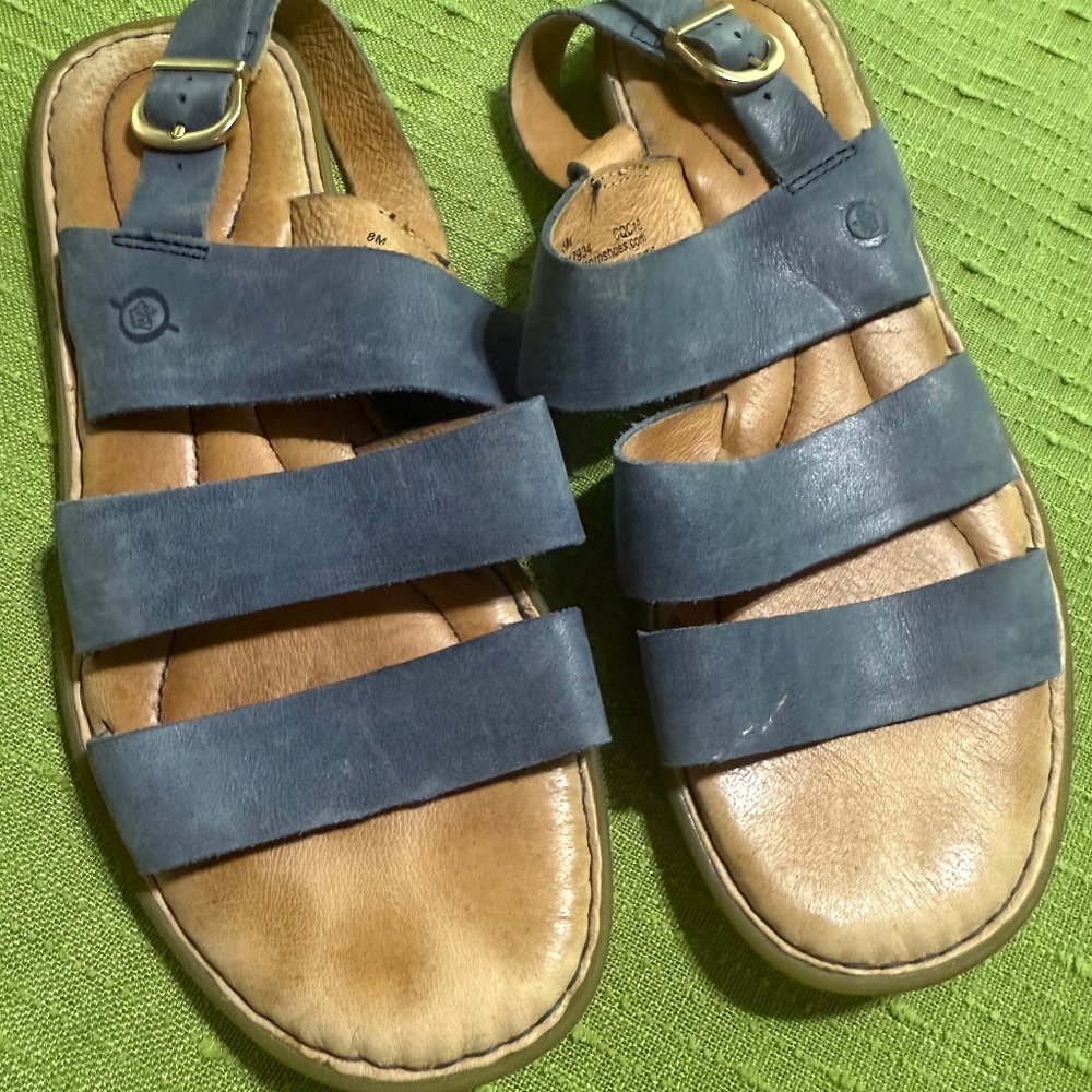 Born blue flats size 8m